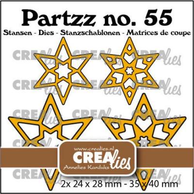 Crealies CLPartzz55 Stanzschablonen - Sterne